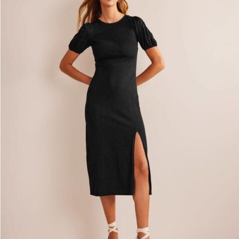 Boden Back Detail Jersey Midi Dress